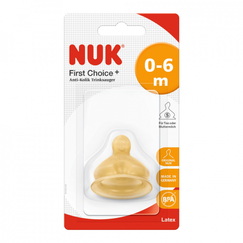 Tetina Nuk First Choice Plus Latex S1 0-6 luni  [1]