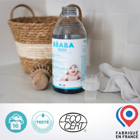 Detergent de rufe lichid Beaba fara parfum, 1 L/16 spalari, Certificat Ecocert [2]