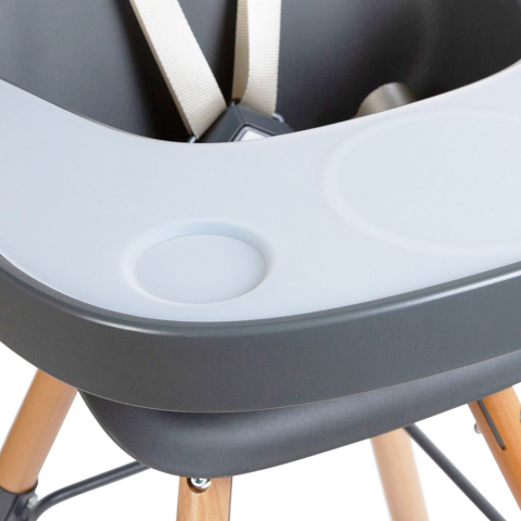 Tavita scaun de masa Childhome Evolu + Protectie din silicon, Antracit [1]