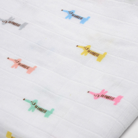 Set 3 Museline Beaba bumbac organic 70x70 cm Teckel Beige [4]