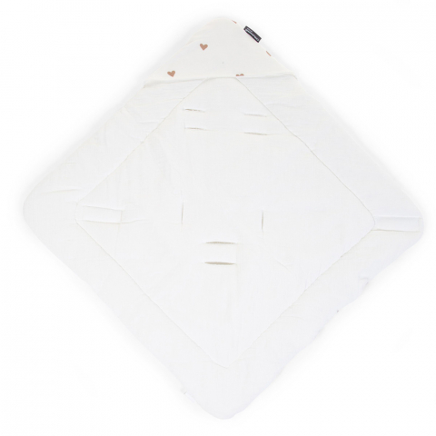 Paturica de infasat Childhome Jerse/Muselina 75x75 cm, Inimioare [2]