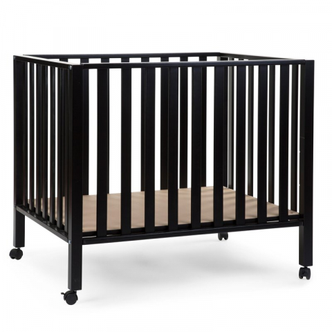 Tarc Childhome 94 cu roti 75x95 cm Lemn, Black [1]