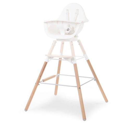 Set picioare cu suport pentru scaun de masa Childhome Evolu Natural/Alb [1]