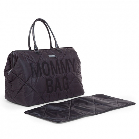 Geanta de infasat matlasata Childhome Mommy Bag Negru [2]