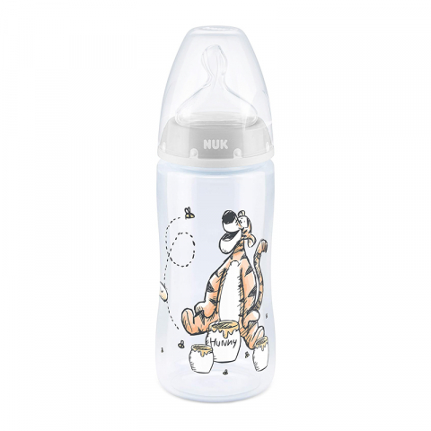 Nuk - Biberon Nuk First Choice 300 ml Tetina Silicon Disney Tigger Gri 0-6 luni 
