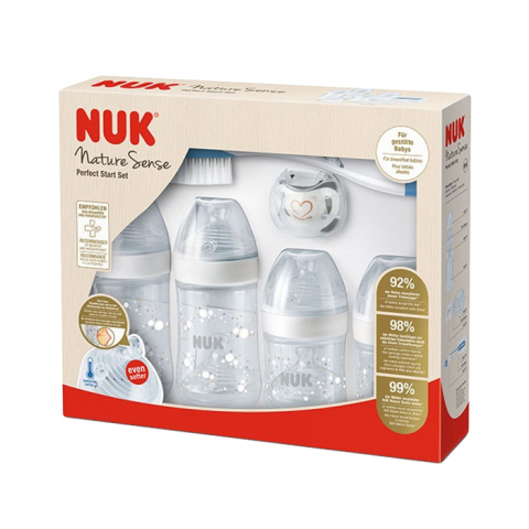 Set Nuk Nou Nascut Nature Sense Perfect Start cu Control Temperatura Alb [1]