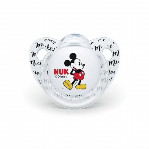 Nuk - Suzeta Nuk Mickey  Silicon M1 Transparent 0-6 luni
