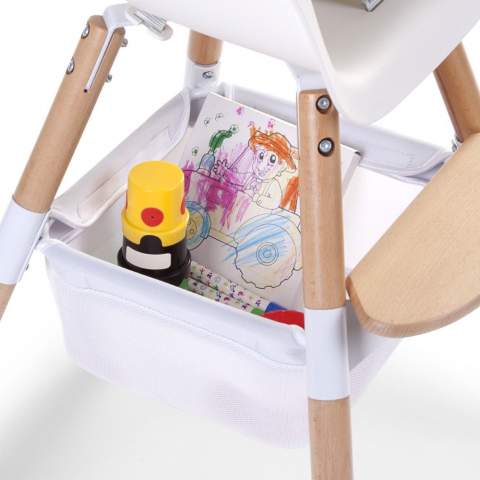 Cos accesorii pentru scaun de masa Childhome Evolu, Alb [1]