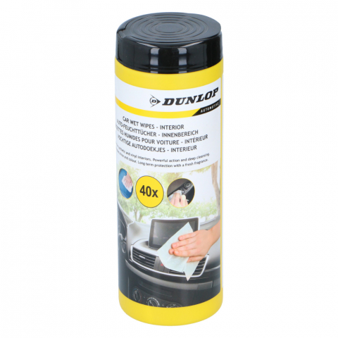 Dunlop - Servetele umede curatare auto Dunlop 40 buc