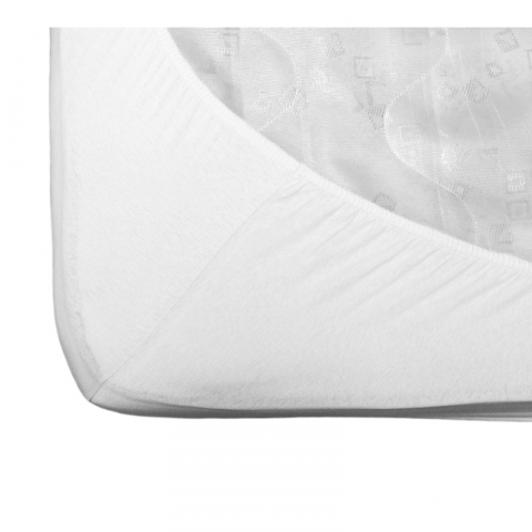 Cearsaf cu elastic jerse din bumbac Alb 120/60 cm [1]