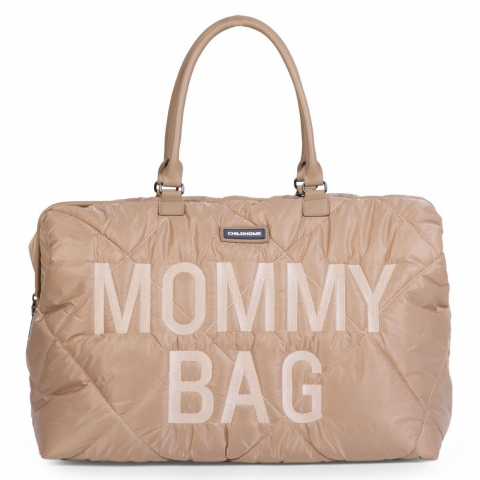 Genti - Geanta de infasat matlasata Childhome Mommy Bag Bej