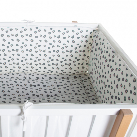 Protectie patut Childhome 35x340 cm Jerse, Leopard [3]