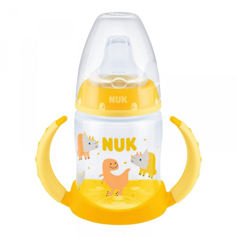 Nuk - Biberon Nuk Learner First Choice Control Temperatura 150 ml Galben 6-18 luni