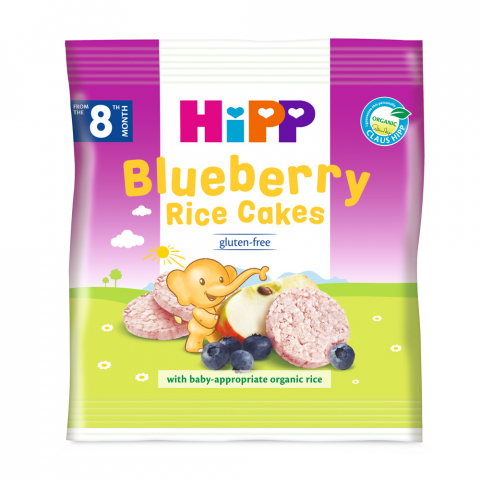 HiPP - Rondele Hipp de orez cu afine 30 g