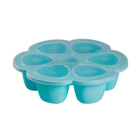 Beaba - Recipient ermetic silicon multiportii 6x150 ml Beaba Blue