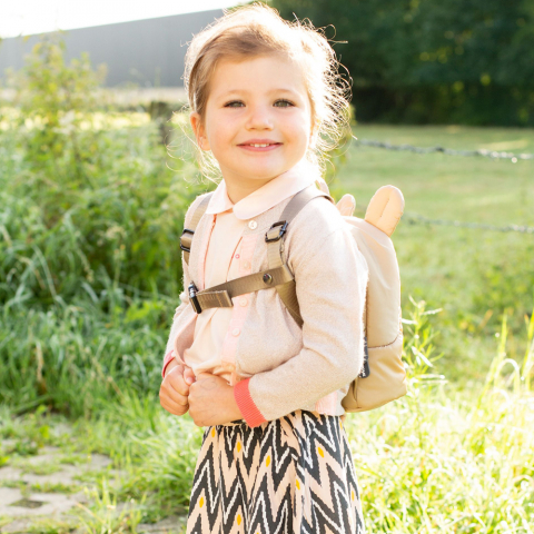 Rucsac pentru copii matlasat Childhome My First Bag Bej [4]