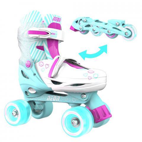 Neon - Role 2 in 1 Neon Combo Skates marime 34-37 Teal Pink