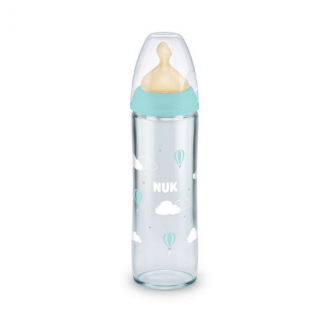 Nuk - Biberon Nuk New Classic Sticla 240 Ml Tetina Latex 0-6 luni Bleu 