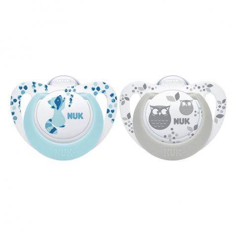 Nuk - Suzeta Nuk Genius Color Silicon M1 Bleu 0-6 luni Set 2 Bucati