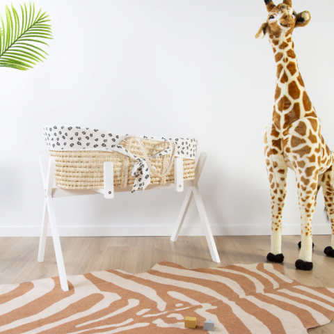 Covor Bumbac Childhome 145x160 cm, Zebra Nude [3]