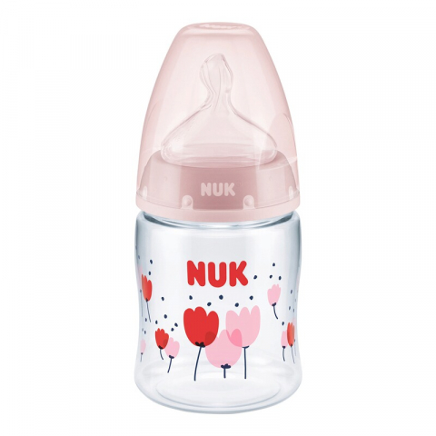 Nuk - Biberon Nuk First Choice Plus Control Temperatura 150 ml Tetina Silicon M 0-6 luni Lalele