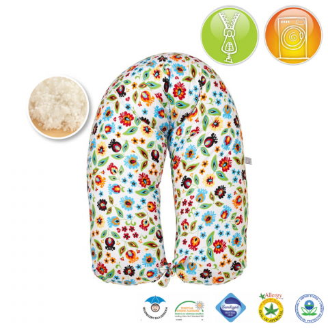 Fiki Miki - Perna Gravida 3 in 1 Husa Bumbac Model Floral 165 cm