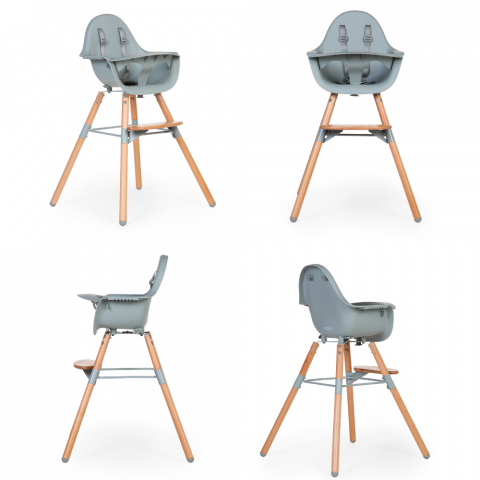 Scaun de masa reglabil in inaltime Childhome Evolu 2 Natural/Menta [6]