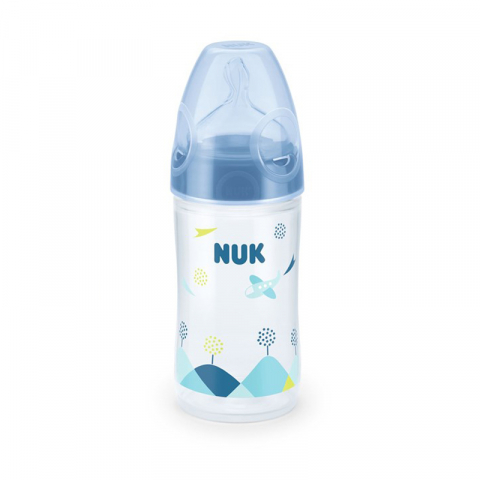Nuk - Biberon Nuk New Classic 150 Ml Tetina Silicon 0-6 luni Bleu 
