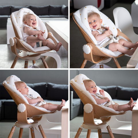 Sezut nou-nascut pentru scaun de masa Childhome Evolu 2/Evolu One.80, Natural/Alb [5]