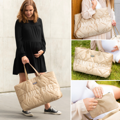 Geanta matlasata Childhome Family Bag Bej [3]