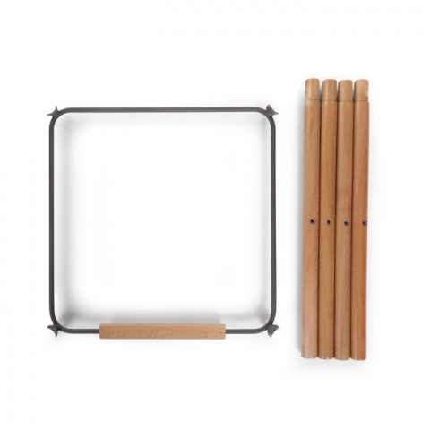 Scaune de masa si accesorii - Set picioare cu suport pentru scaun de masa Childhome Evolu Natural/Antracit