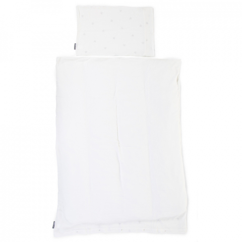 Husa pilota si fata de perna Childhome Jerse/Muselina 100x140 cm, Inimioare [1]