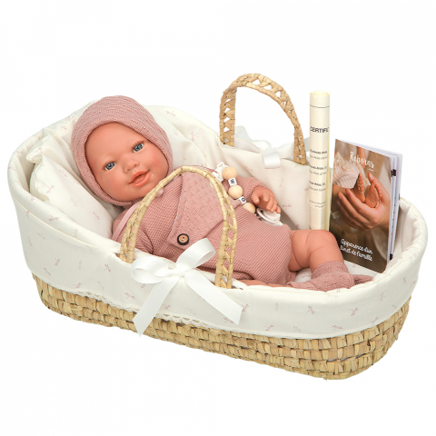 Arias - Papusa Reborn bebelus realist Arias Avana 45 cm si cos din rachita