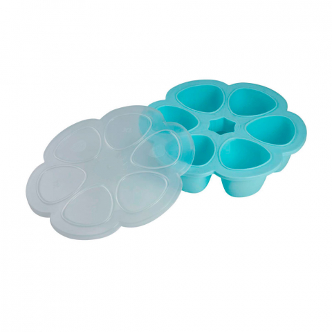 Recipient ermetic silicon multiportii 6x150 ml Beaba Blue [2]