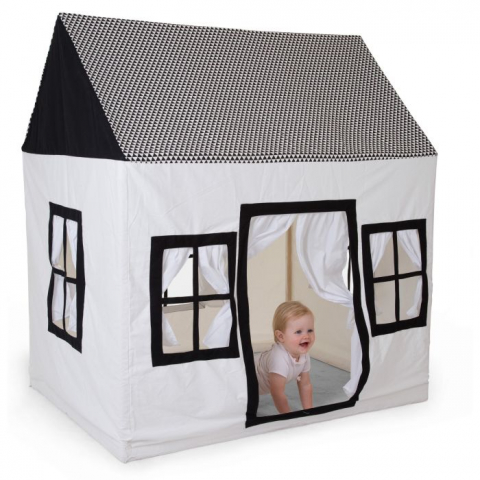 Casuta de joaca Childhome 125x95x145 cm Alb/Negru [1]
