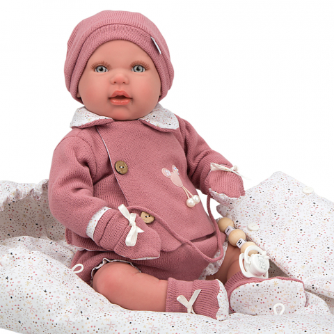 Papusa Reborn bebelus realist Arias Mia 45 cm si sac de dormit [1]