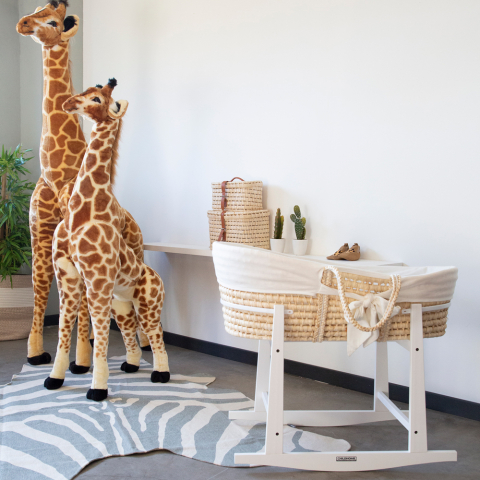 Suport balansoar Childhome pentru Cos bebe Moise, Lemn Alb [4]