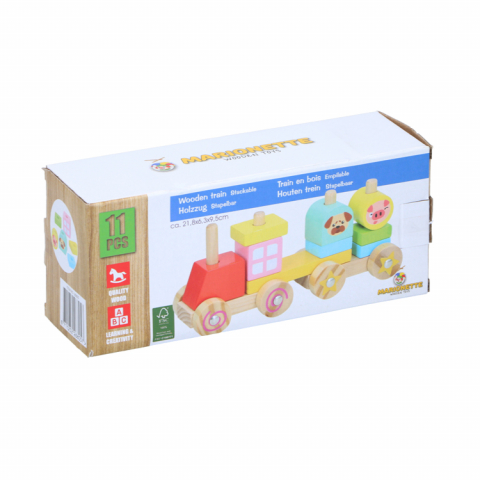Set constructie din lemn Marionette Tren 11 piese [1]
