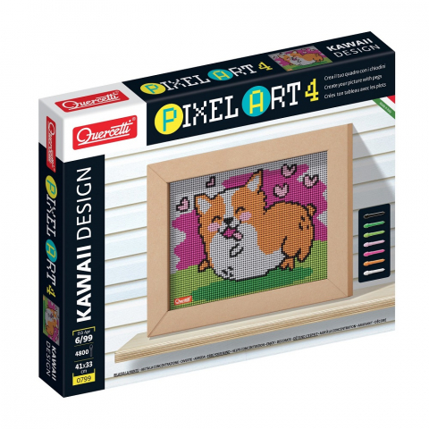 JUCARII & JOCURI - Quercetti Pixel Art Kawaii 4 planse Design Corgi