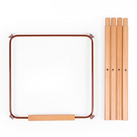 Childhome - Set picioare cu suport pentru scaun de masa Childhome Evolu Natural/Ruginiu