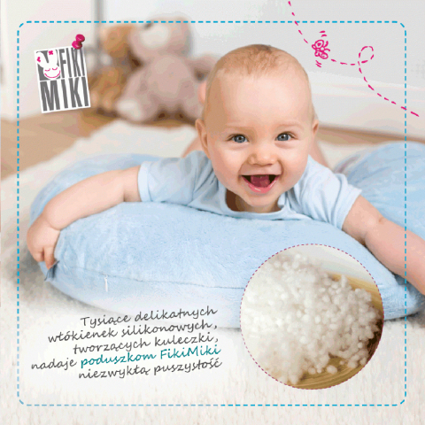 Perna de alaptare fiziologica husa blanita bleu colectia Mis Mat 72 cm [8]