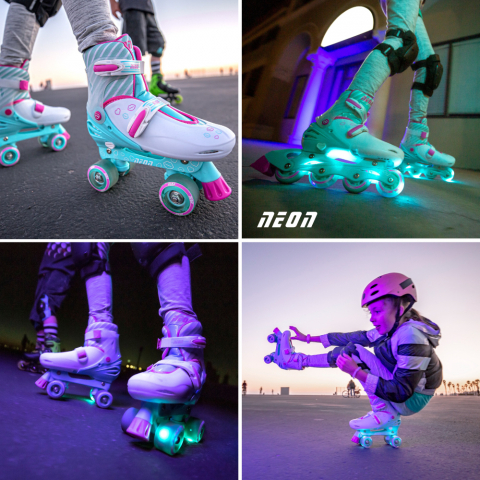Role 2 in 1 Neon Combo Skates marime 34-37 Teal Pink [6]