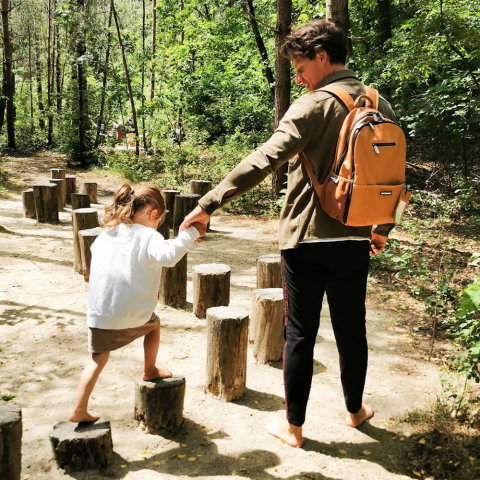 Rucsac de infasat Childhome piele ecologica Maro [6]