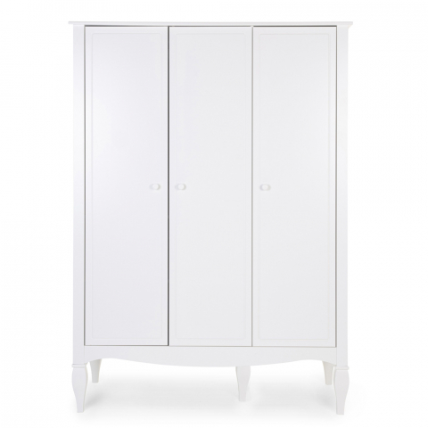 Mobilier si decoratiuni - Dulap Childhome Romantic 136.8x60.3x190 cm, MDF Alb