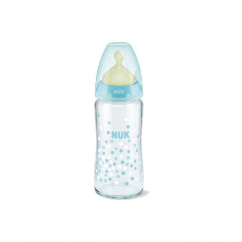 Nuk - Biberon Nuk First Choice Plus Sticla 240 ml Tetina Latex M 0-6 luni Turcoaz