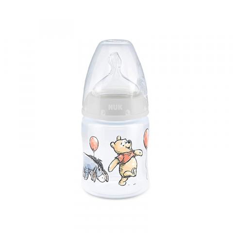 Nuk - Biberon Nuk First Choice 150 ml Tetina Silicon Disney Eeyore Gri 0-6 luni