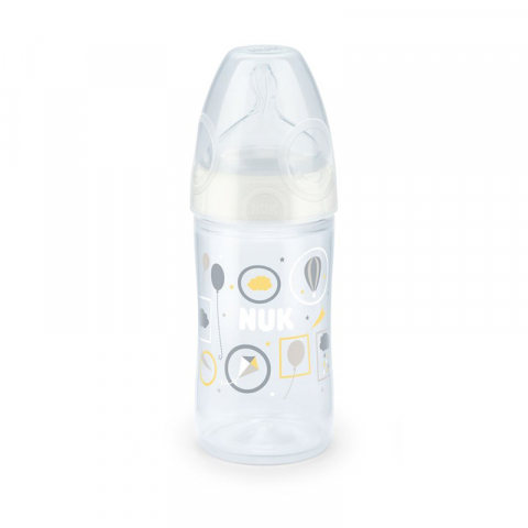 Nuk - Biberon Nuk New Classic 150 Ml Tetina Silicon 0-6 luni Alb 