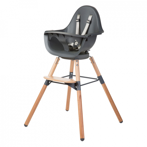 Scaune de masa si accesorii - Scaun de masa reglabil in inaltime Childhome Evolu One.80, Natural/Antracit