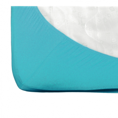 Cearsaf cu elastic jerse din bumbac Turcoaz 120/60 CM [1]