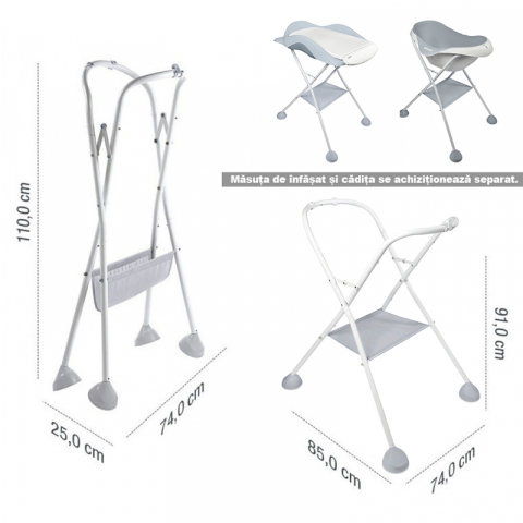 Suport cu Picioare Cadita Camele'o - Light Mist [2]